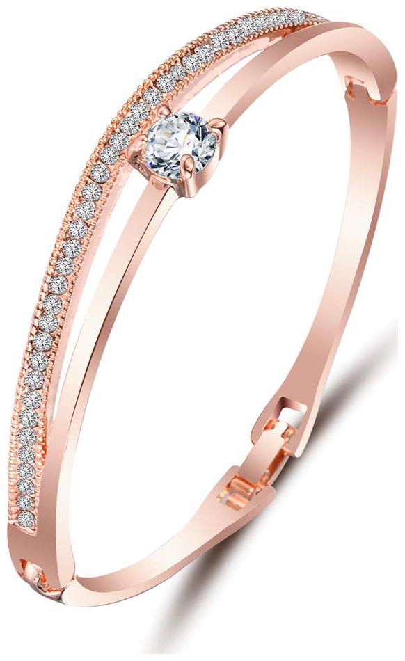 

Shining Diva Fashion Jewellery 18k Rose Gold Stylish Bangle Bracelet for Girls and Women