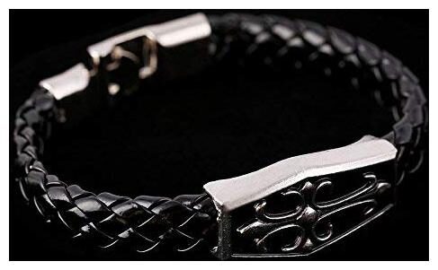 

Shining Diva Fashion Leather Strand Bracelet for Men and Boys (Black) (8167b)