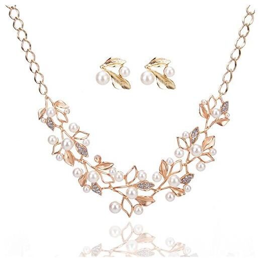 

Shining Diva Fashion Traditional Pearl Necklace Jewellery Set for Women and Girls