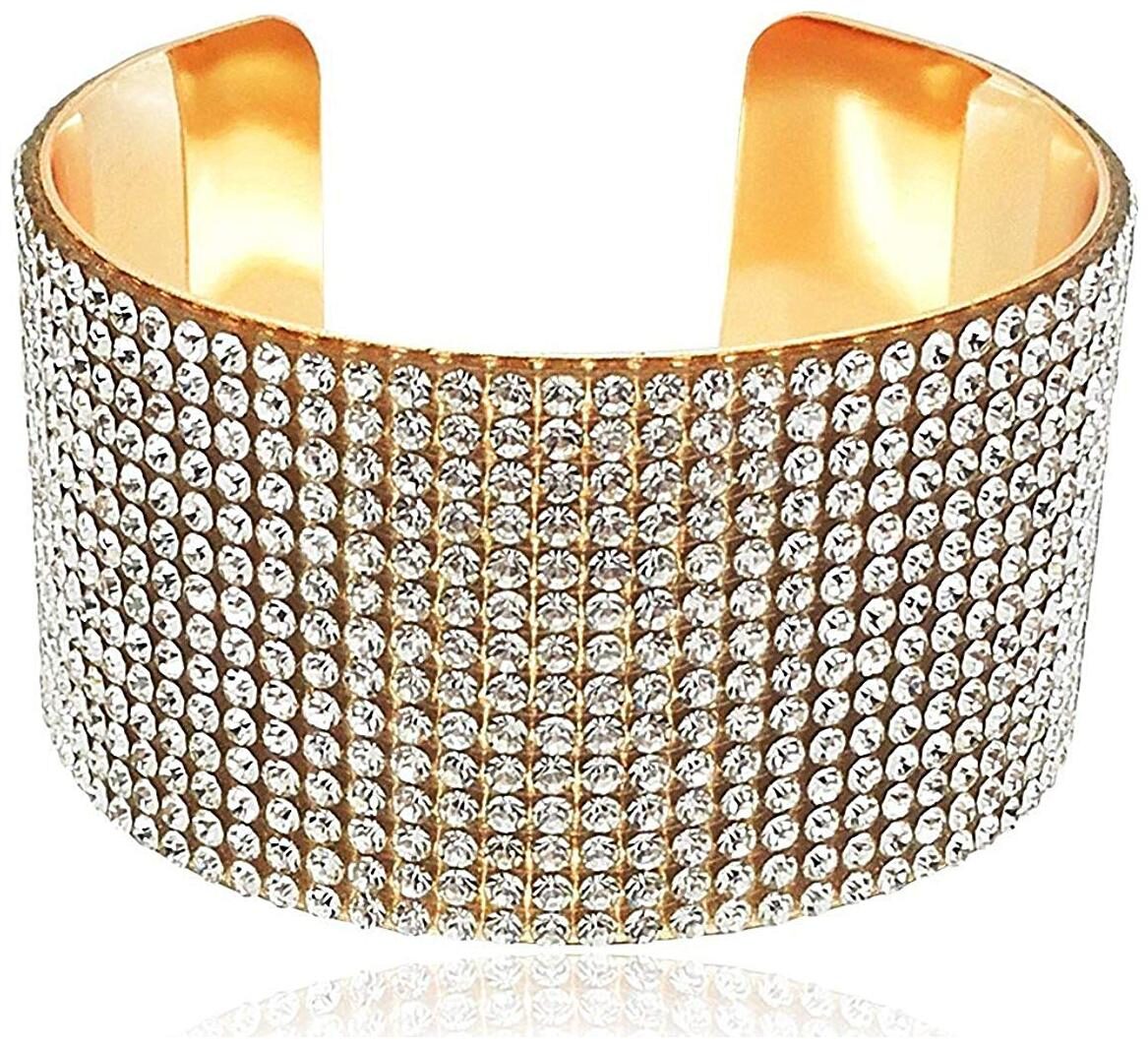 

Shining Diva Jewellery Crystal Kada Bangle Bracelet for Girls and Women(Golden)(rrsd8395b)
