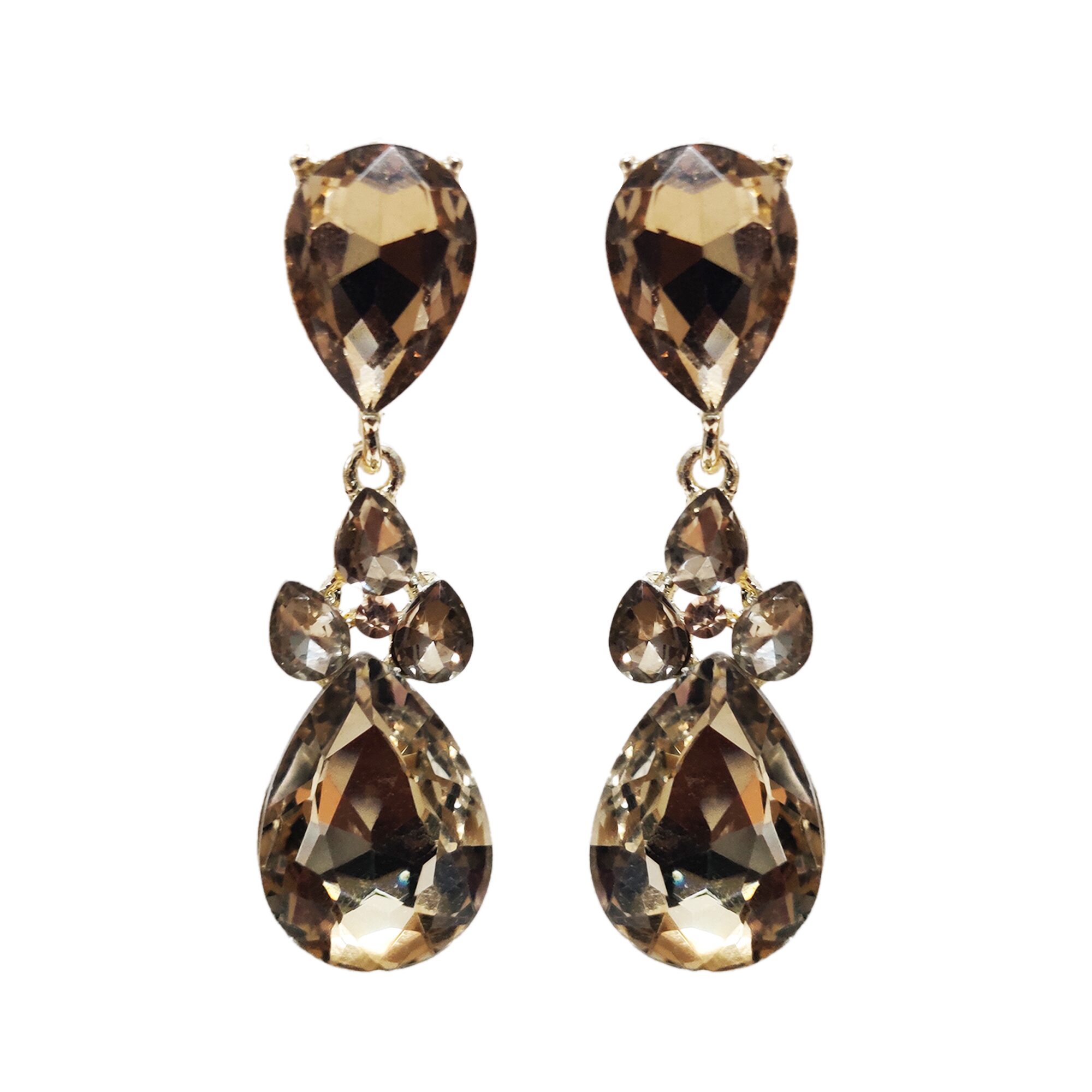 

Shining Gem Simply Precious Designer Golden Fancy Party wear Earrings
