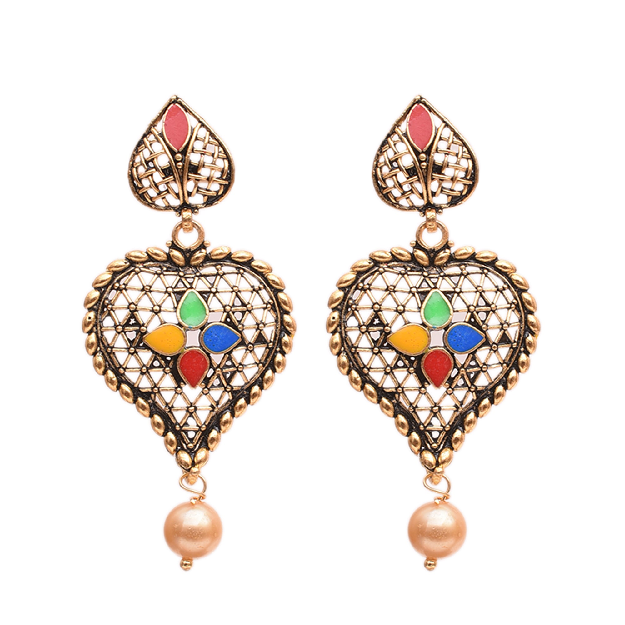 

SHINING GEM Golden Clip On Earring For Women