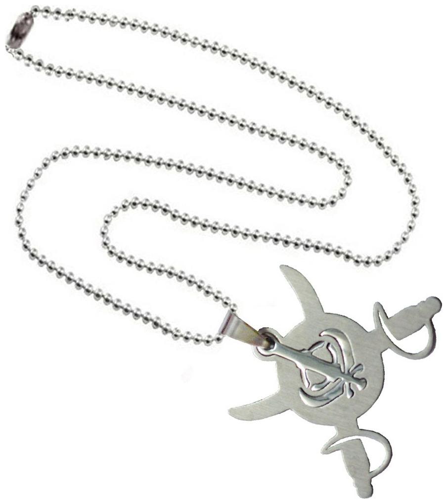 

Shiv Jagdamba High Polished Khanda Silver Stainless Steel Sword Necklace Pendent For Men And Women