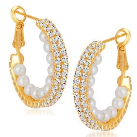 Earrings Online Upto 80 Off On Designer Jhumka Gold Shostopper Beguiling Gold Plated Australian Diamond Earring
