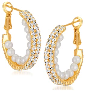 Earrings Online Upto 80 Off On Designer Jhumka Gold Shostopper Beguiling Gold Plated Australian Diamond Earring