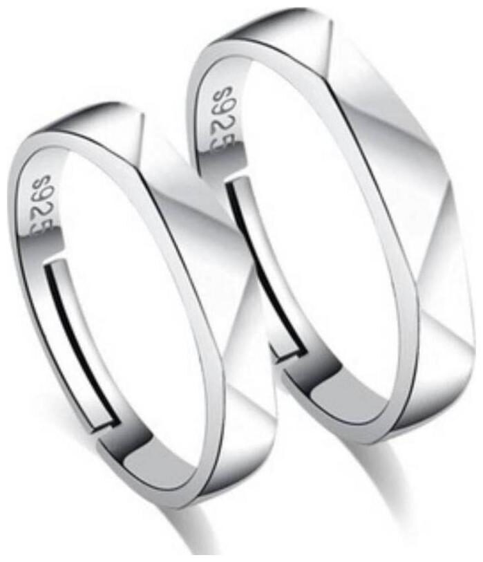 

Shubho Jewellers Stylish High Quality Elegant Crystal Adjustable Couple Ring For Women Men