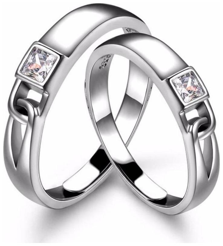 

Shubho Jewellers Stylish High Quality Elegant Crystal Adjustable Couple Ring For Women Men