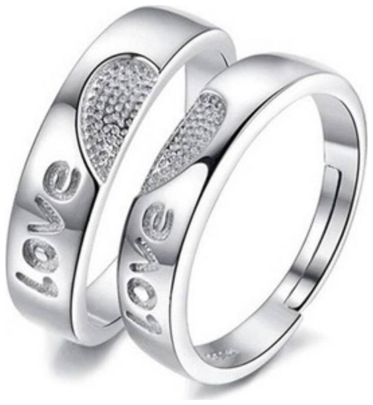 

Shubho Jewellers Stylish High Quality Elegant Crystal Adjustable Couple Ring For Women Men