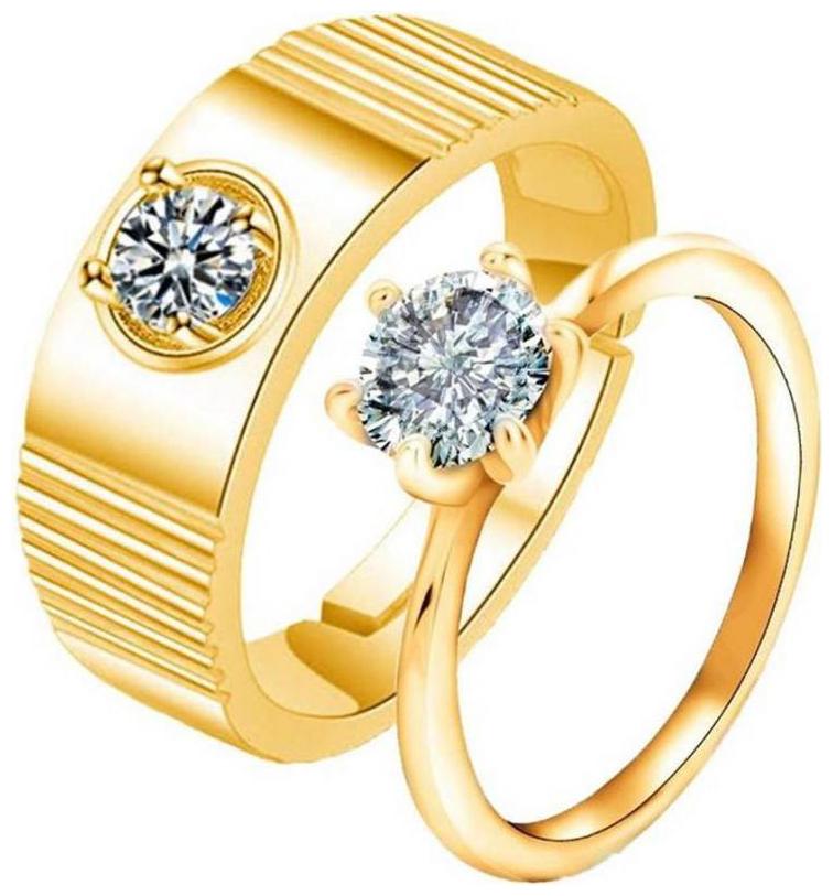 

Shubho Jewellers Stylish High Qualit Elegant Crystal Adjustable Couple Ring For Women Men