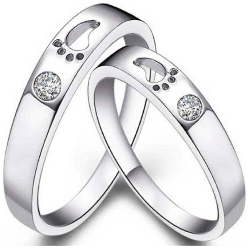 

Shubho Jewellers Stylish High Quality Elegant Crystal Adjustable Couple Ring For Women Men