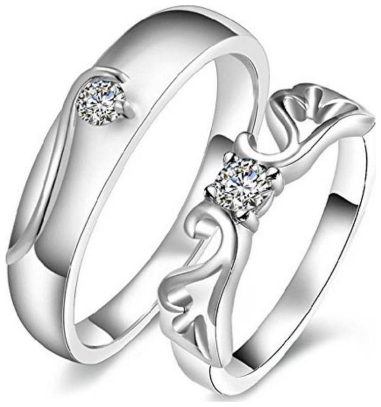 

Shubho Jewellers Stylish High Quality Elegant Crystal Adjustable Couple Ring For Women Men