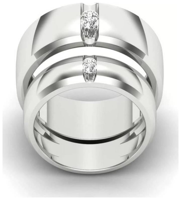 

Shubho Jewellers Stylish High Quality Elegant Crystal Adjustable Couple Ring For Women Men