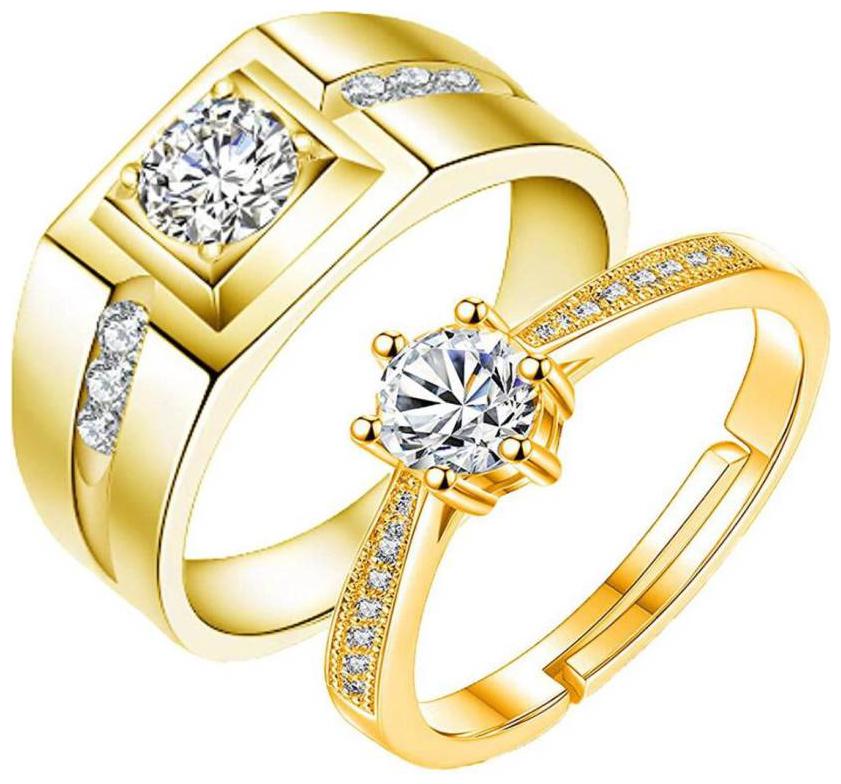 

Shubho Jewellers Stylish High Quality Adjustable Couple Ring For Women Men