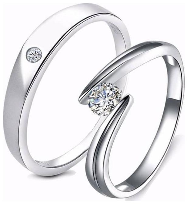 

Shubho Jewellers Stylish High Quality Elegant Crystal Adjustable Couple Ring For Women Men