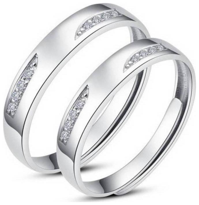 

Shubho Jewellers Stylish High Quality Elegant Crystal Adjustable Couple Ring For Women Men