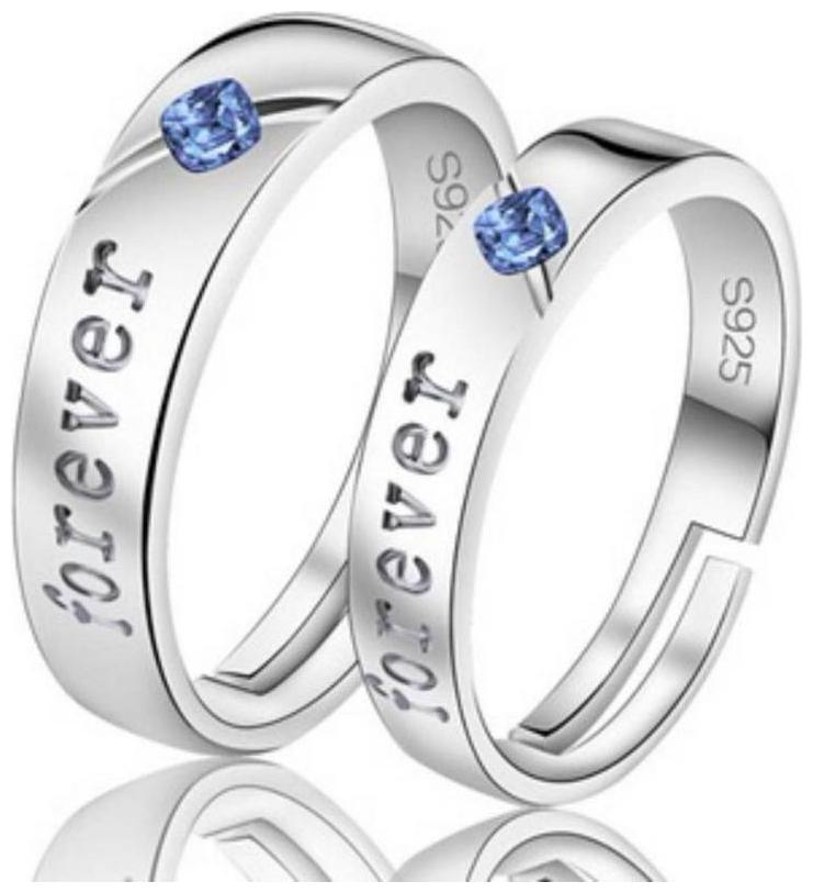 

Shubho Jewellers Stylish High Quality Elegant Crystal Adjustable Couple Ring For Women Men