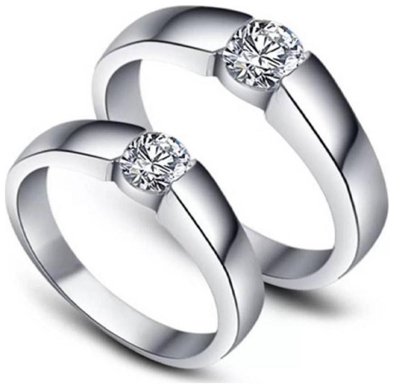 

Shubho Jewellers Stylish High Quality Elegant Crystal Adjustable Couple Ring For Women Men