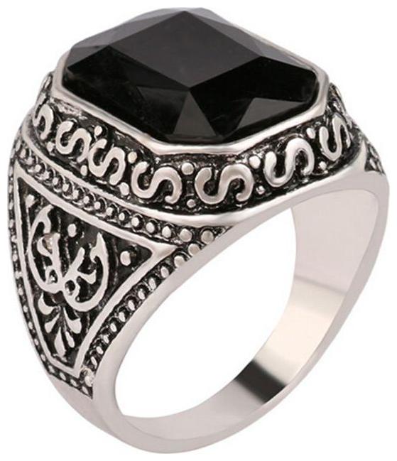 

Silver Black Diamond Ring
