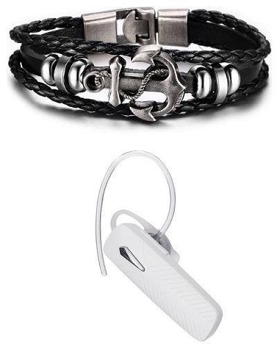 

SILVER BRACELET WITH FREE BLUETOOTH W MONO HEADSET