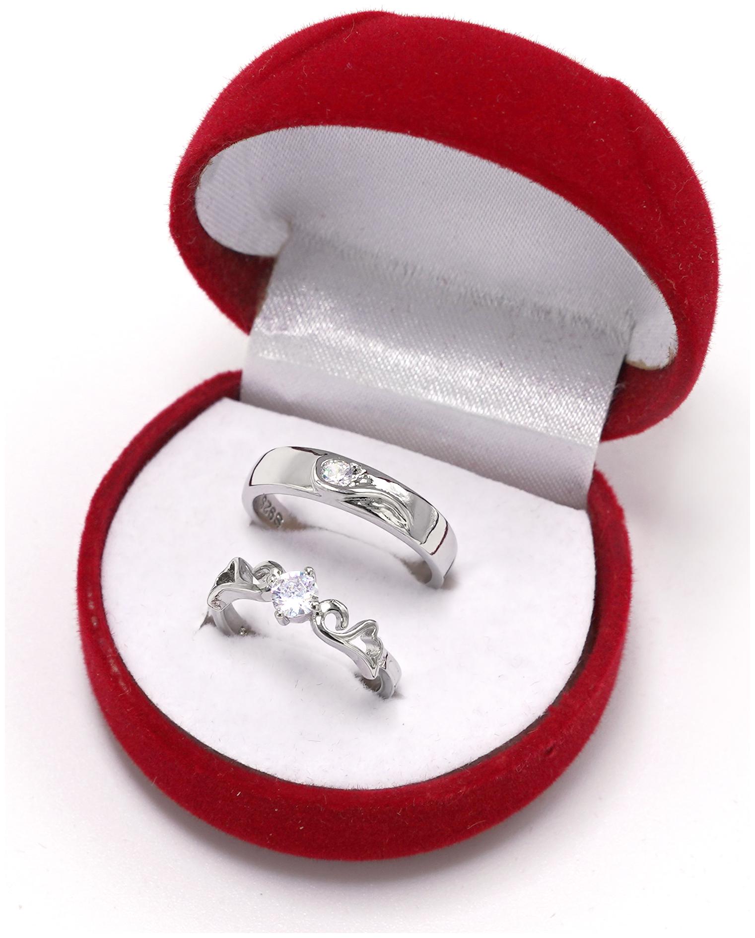 

Adjustable Couple Rings for lovers in Silver valentine gift proposal ring