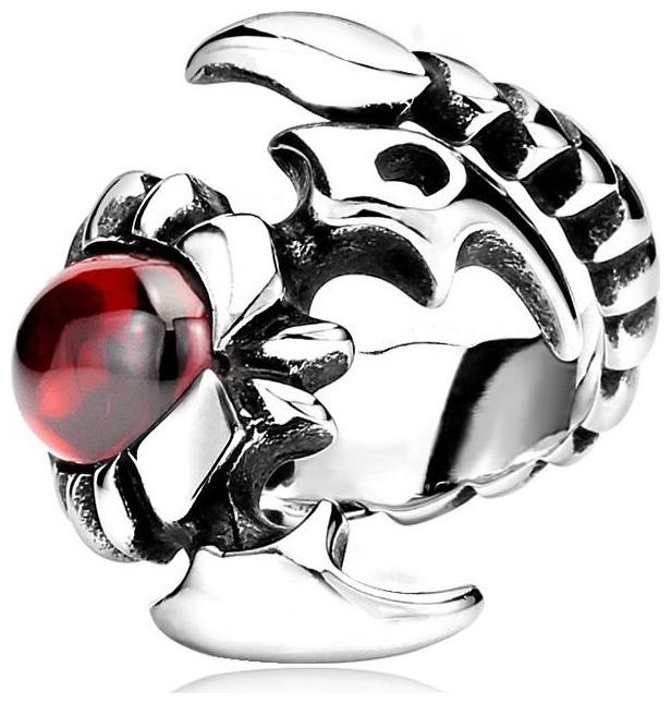 

SILVER RED STONE SCORPION RING