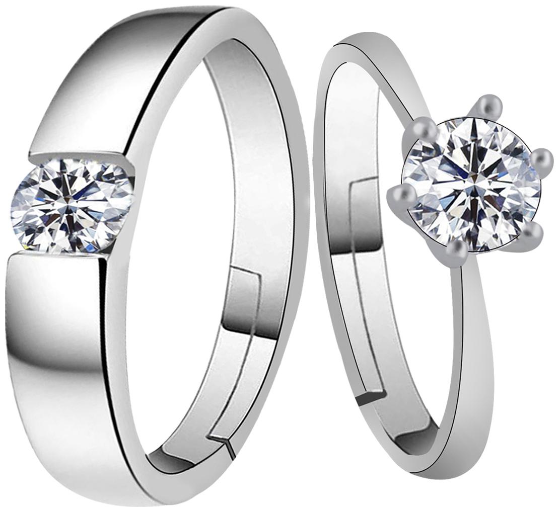 

Silver Shine Couple Rings For Women