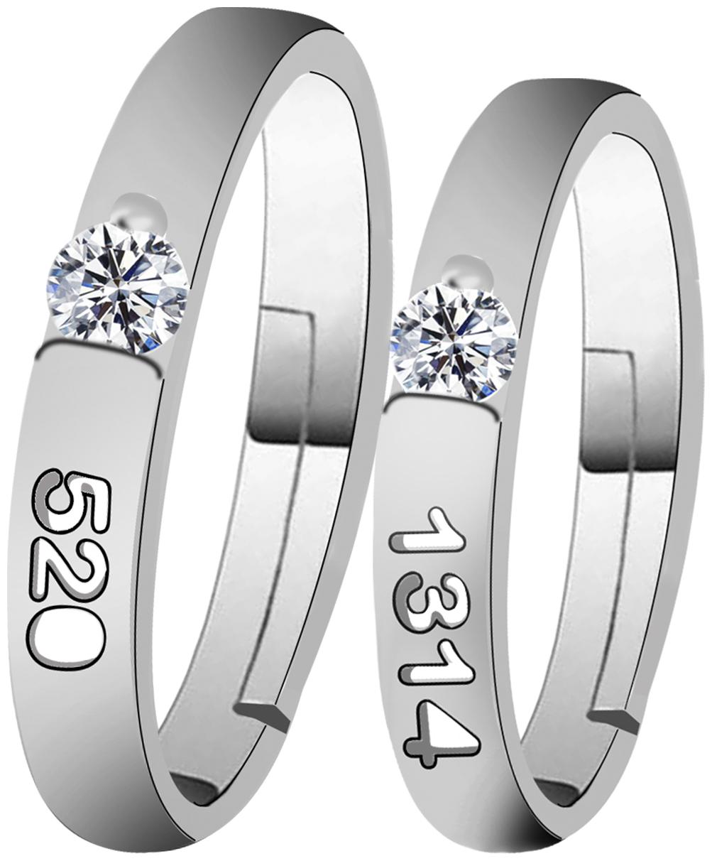

Silver Shine Couple Rings For Women