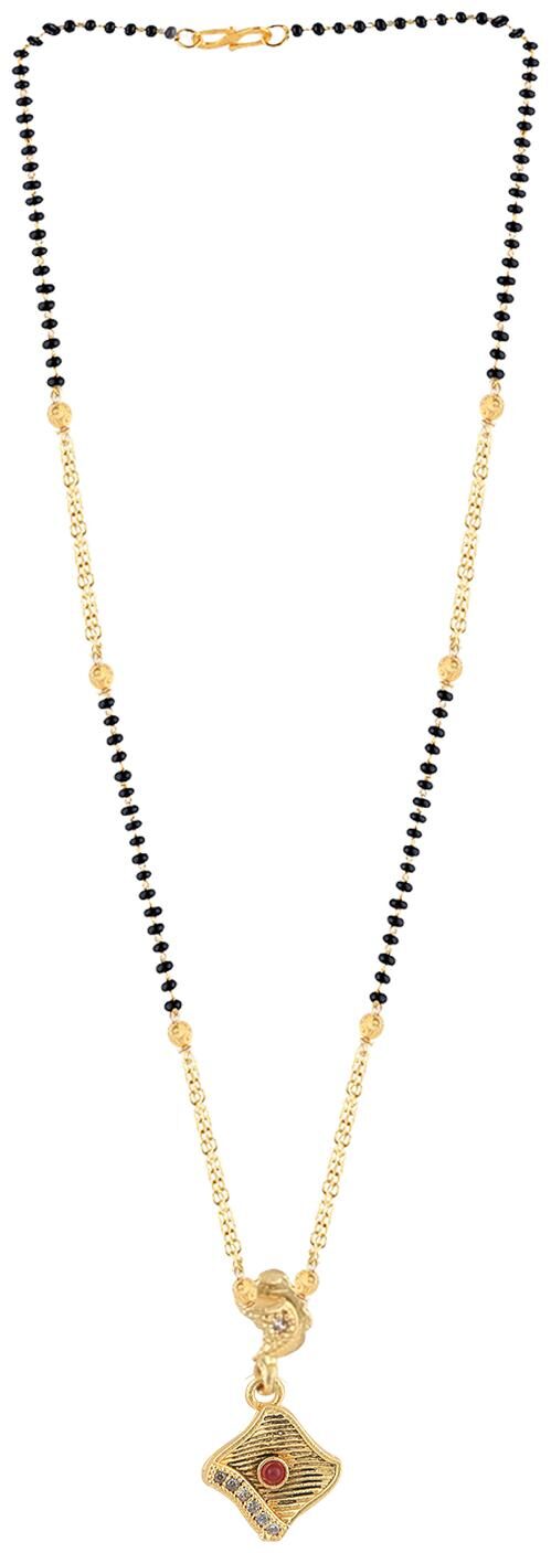 

SILVER SHINE Gold Plated Party Wear Delicated Mangalsutra For Women
