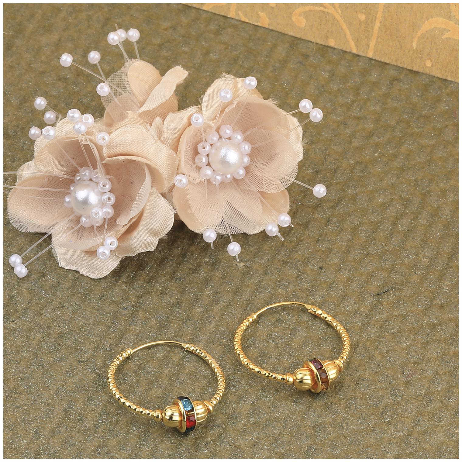 

SILVER SHINE Attrative Gold Hoop Earring For Women and Girls