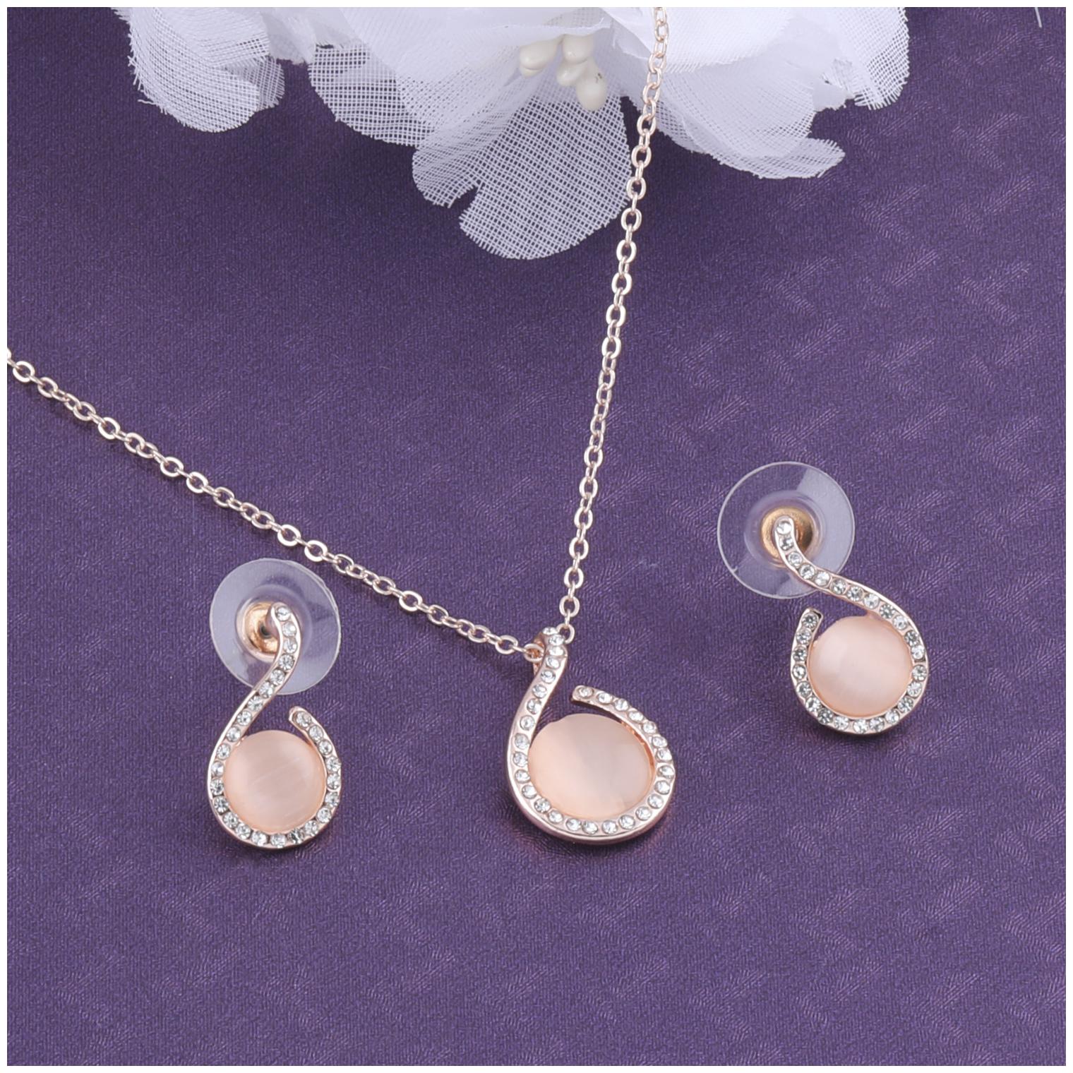 

SILVER SHINE Exclusive Delicate Pendant Set For Women Girl