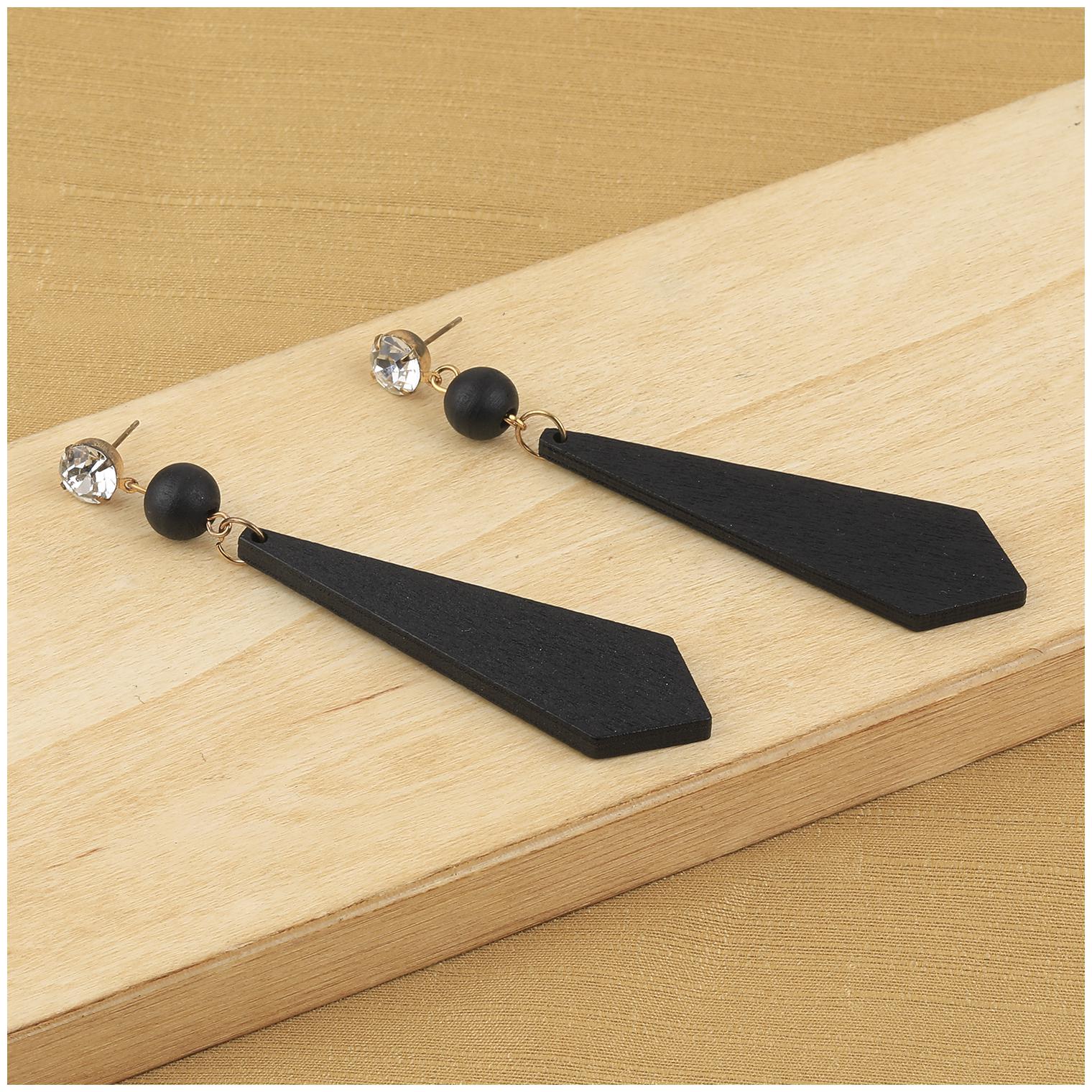 

Silver Shine Exclusive Dangler Wooden Earrings For Girls And Women