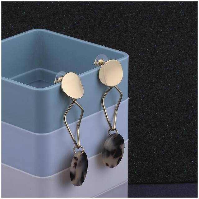 SILVER SHINE Exclusive Gold Plated Charm Party Wear Dangle Earring For Women Girl