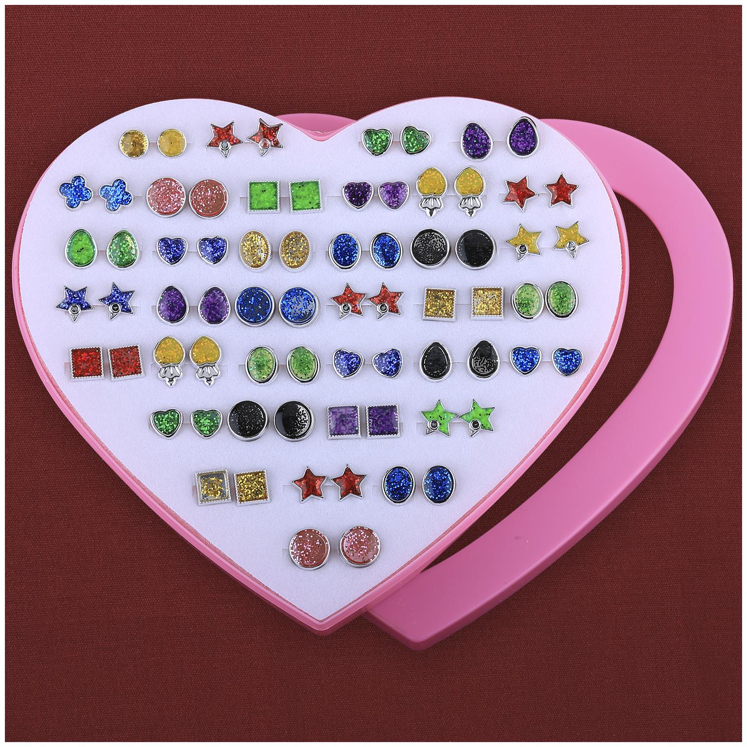 

SILVER SHINE charm Multi colour Set of 36 Earrings for Women