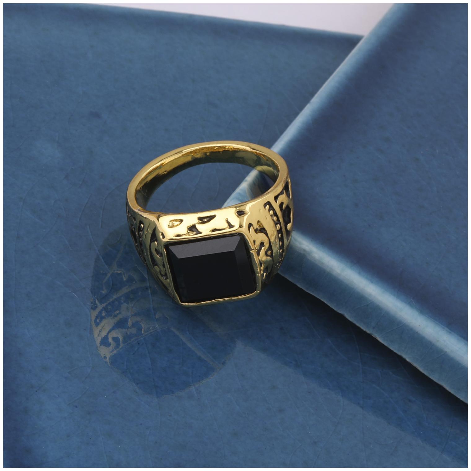

SILVER SHINE Gold Plated Designer Elegant Look Ring For Men Boys