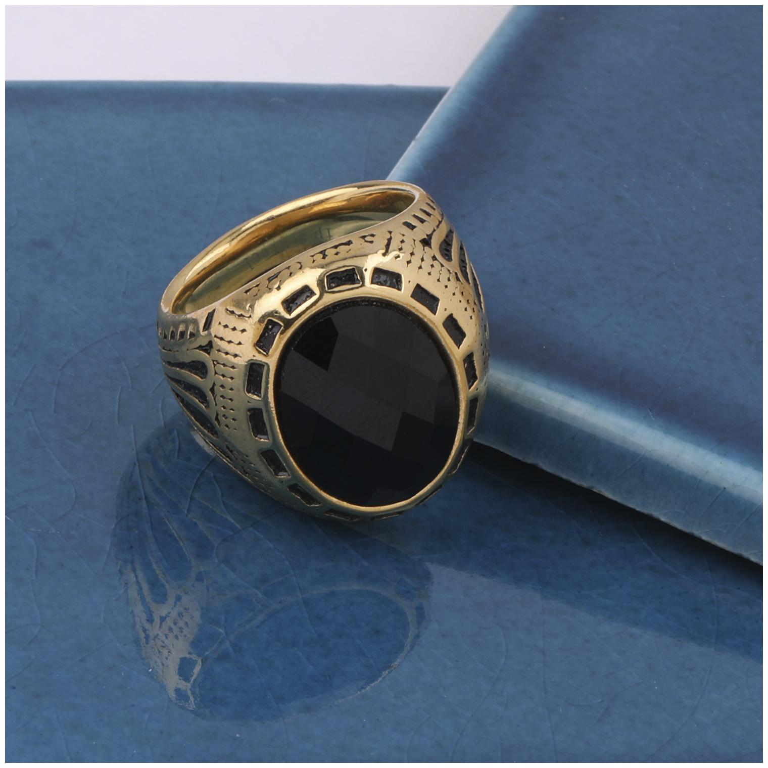 

SILVER SHINE Gold Plated Fancy Classic Ring For Men Boys