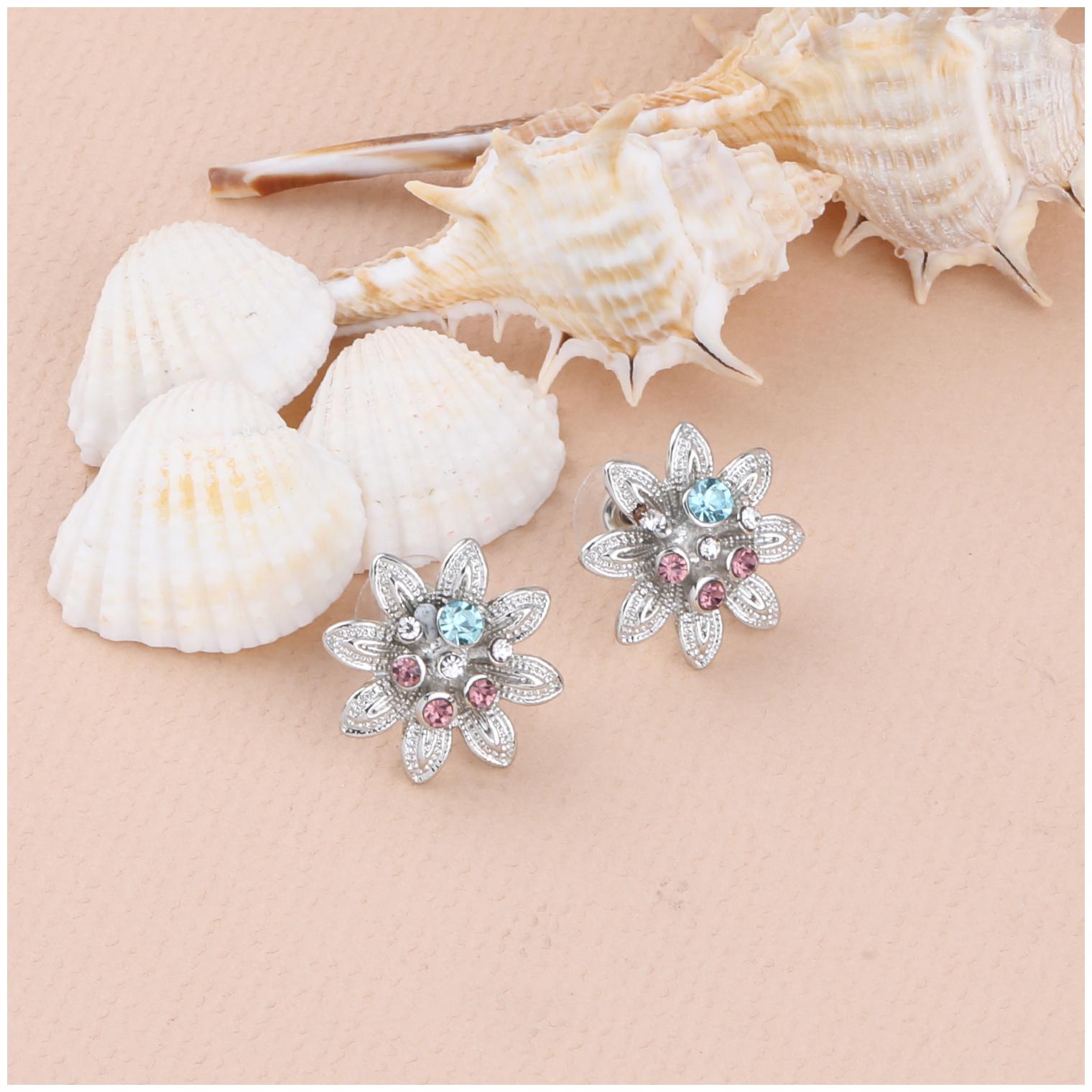 

SILVER SHINE Party Wear Delicate Stud Earring For Women Girl