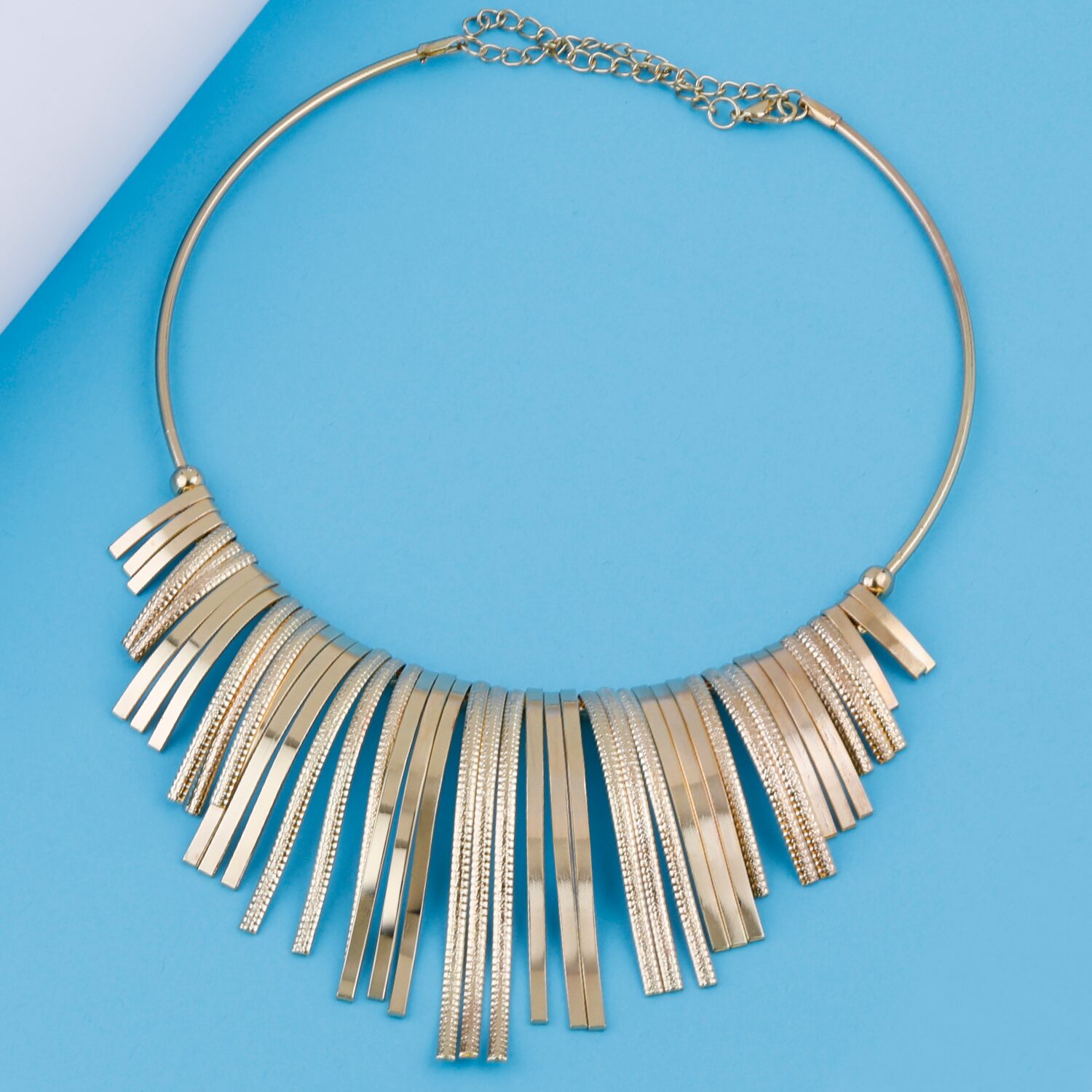 

Silver Shine Stylish Gold Stick Designer Fancy Necklace Set For Women