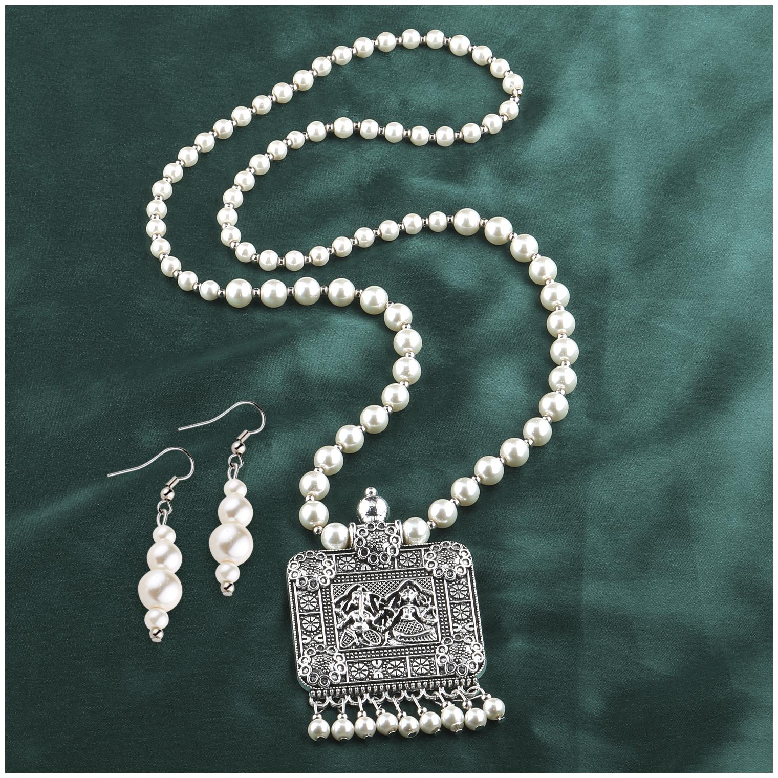

SILVER Shine Necklace and Earring For Women