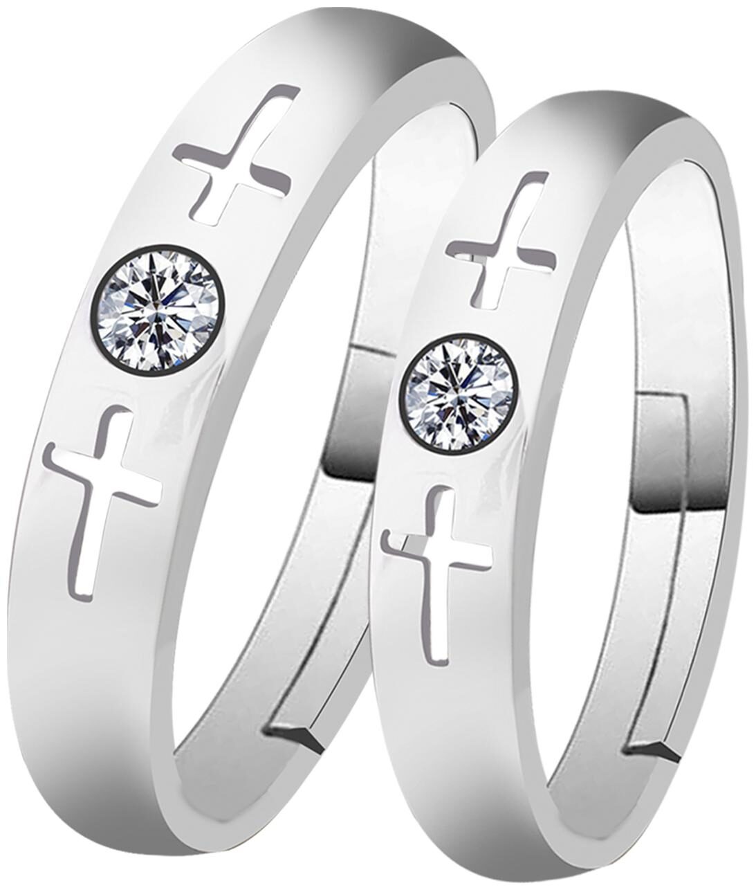 

Silver Shine Couple Rings For Women