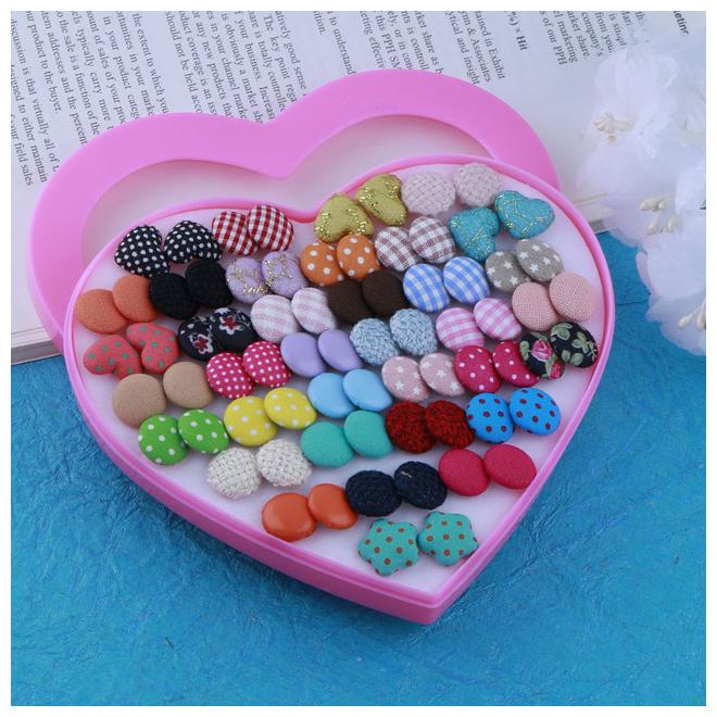 

Silver Shine Stud Earring Lovely Multi Designe Set Of 36 Earrings For Girls