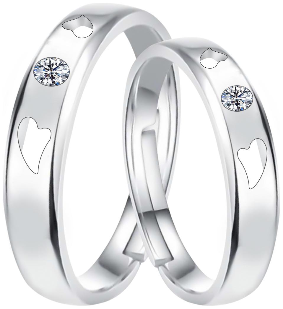 

Silver Shine Couple Rings For Women