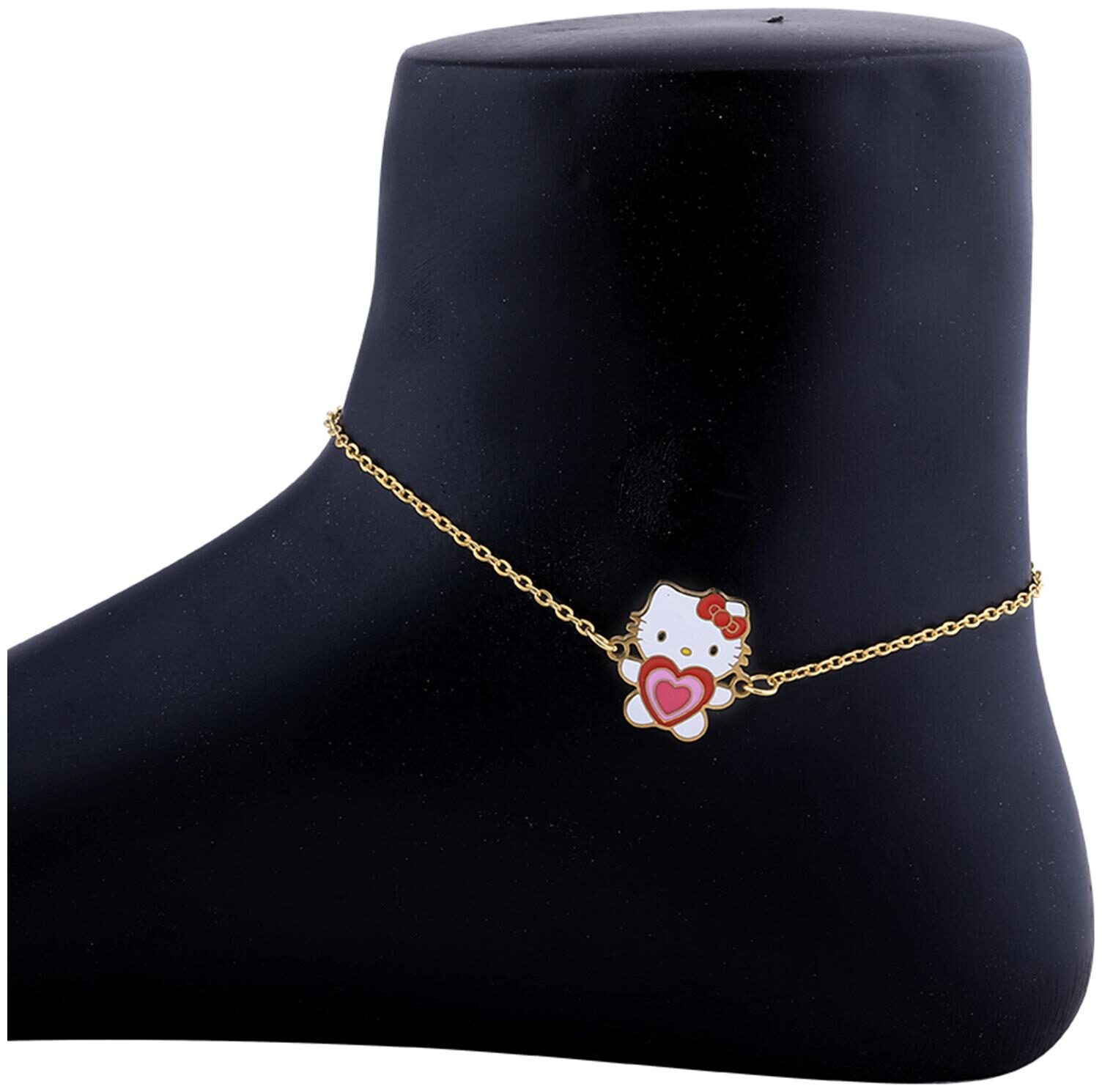

SILVER SHINE Antique Gold Plated Pretty Doll Pandent Shape Anklet For Women Girl
