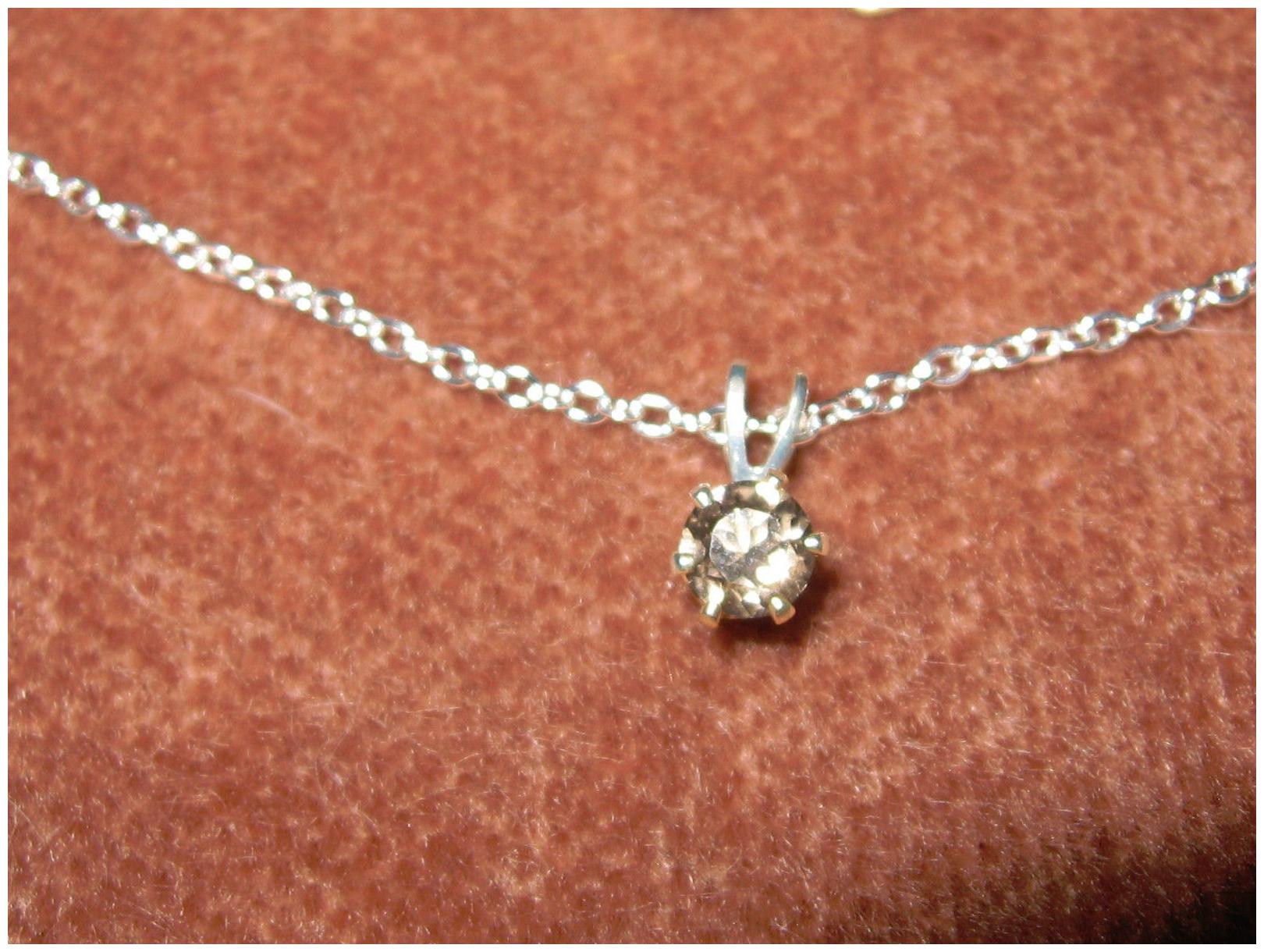 

Silver Tone Smoky Amethyst Effy Necklace 18