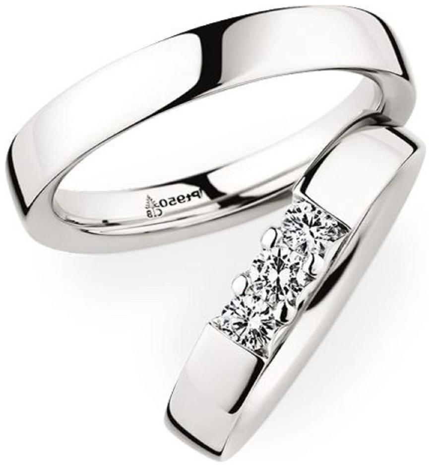 

SILVERISH Love Forever Matching Ring For Him And Her Alloy Cubic Zirconia Rhodium Plated Ring Set