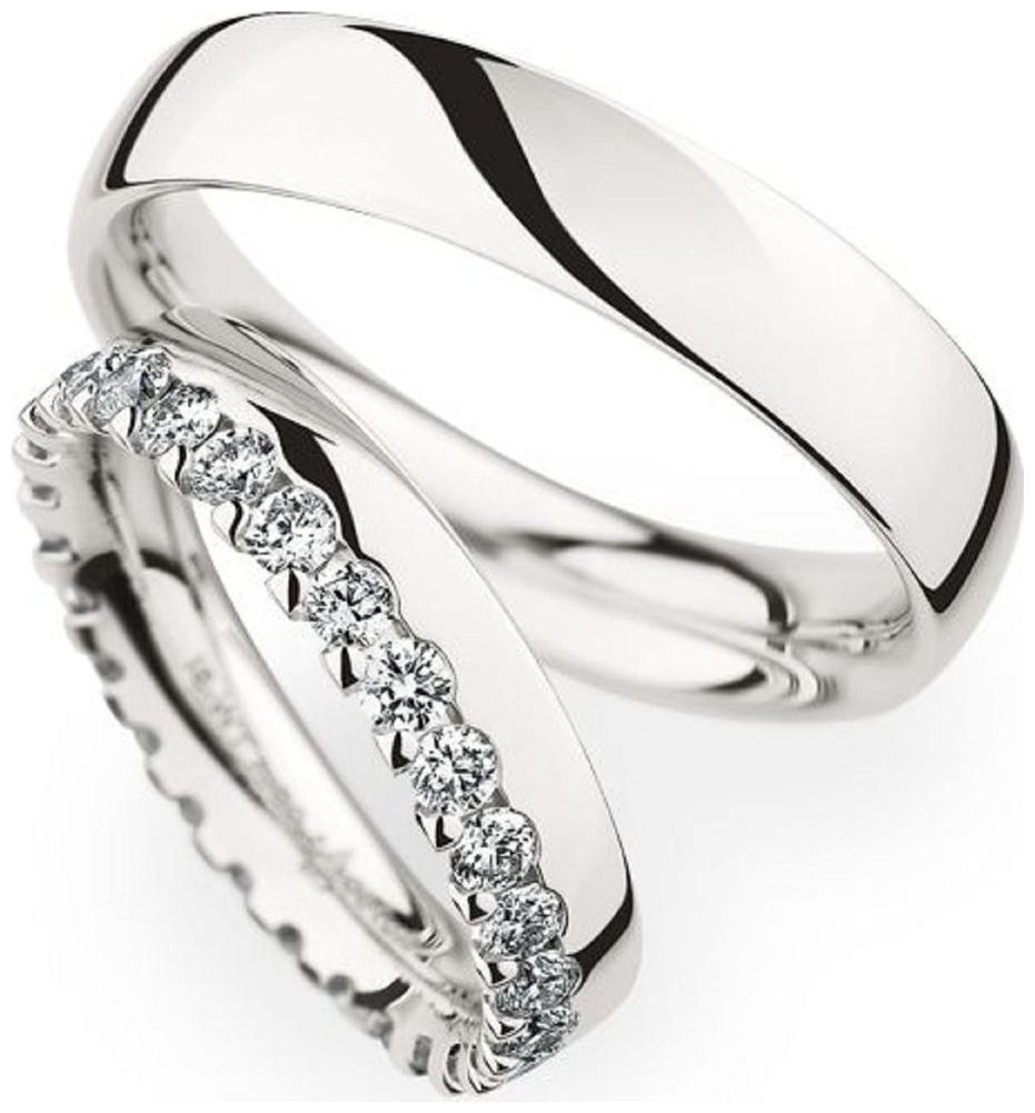 

SILVERISH Love Forever Matching Ring For Him And Her Alloy Cubic Zirconia Rhodium Plated Ring Set