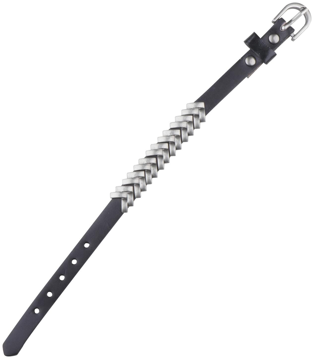 

SILVERSHINE Amazing Stylist designer Black lather belt bracelet for men and boys jewellery