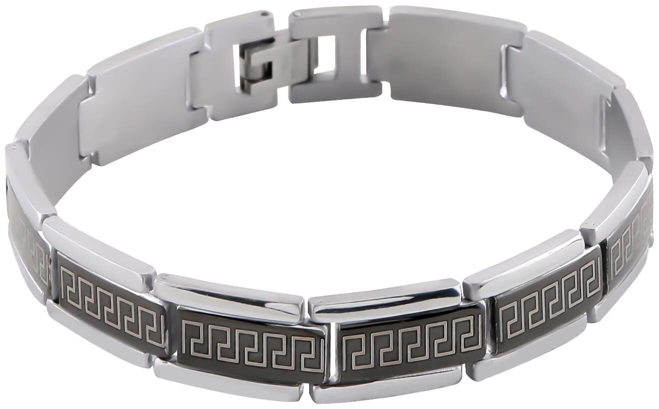 

SILVERSHINE black polish Designer Bracelet for men Jewellery
