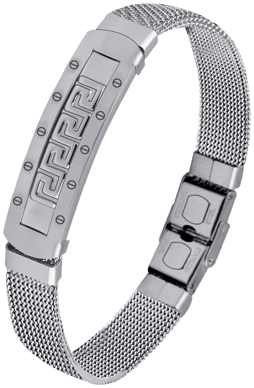 

SILVERSHINE silverplated Stainless Steel Stretchable Gorgeous Belt Bracelet for Men and Boys