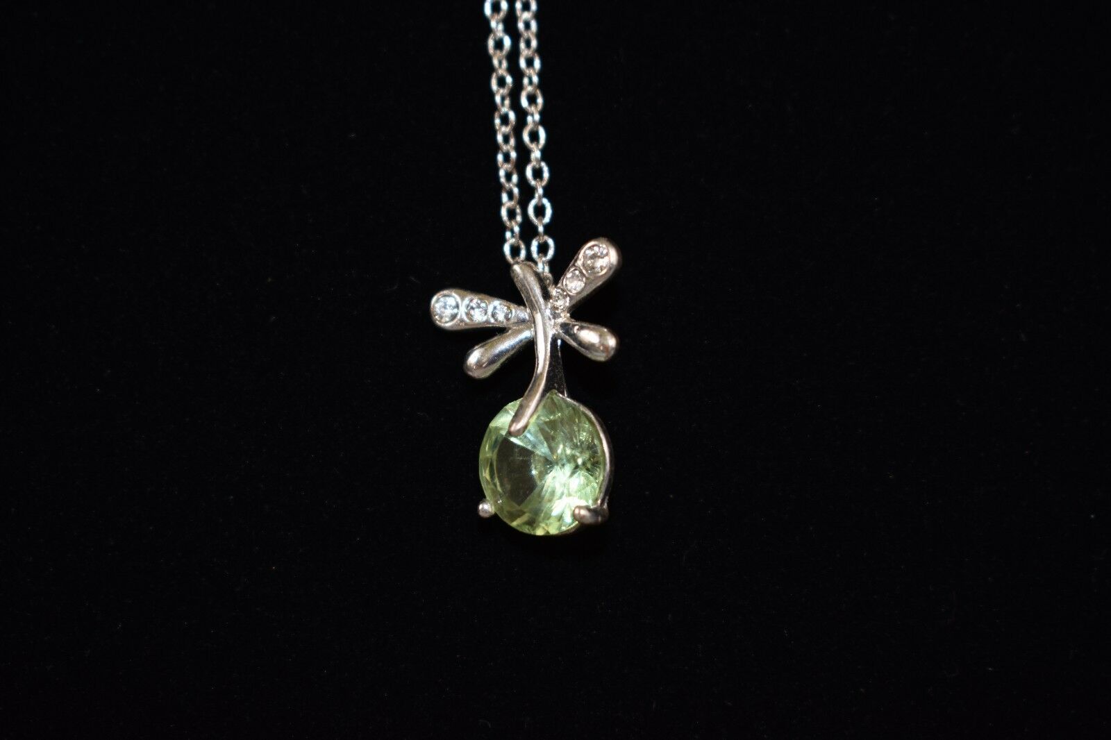 

Silvertone Dragonfly Pendant Necklace by AVON YOUR CHOICE Orange Yellow Green