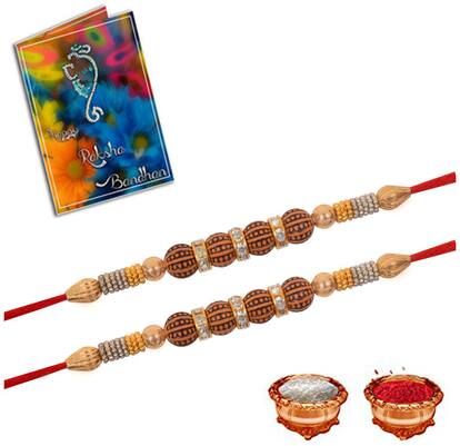 Sinjara Attractive Stylish Traditional Dora Bracelet Rakhi 2 pcs Combo For Brother (YD-7)